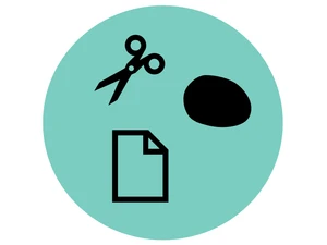 Audible rock, paper, scissors